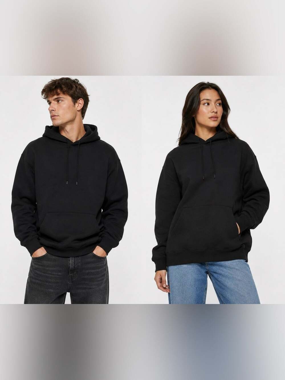 Weekday Standard Black Pullover Hoodie  Gorpcore Scandi Skater Indie Sleaze